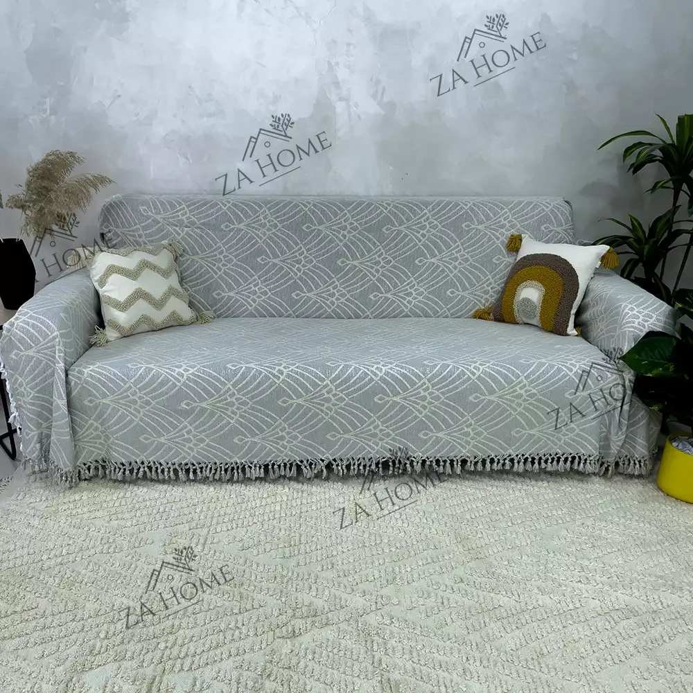 jeté jacquard coton lurex