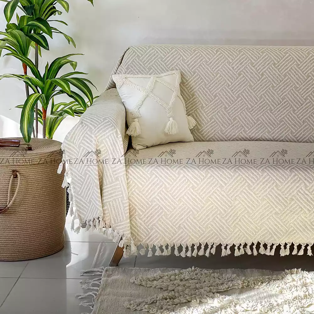 jeté jacquard couvre canapé